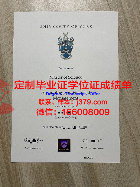 约克硕士毕业证书:一份跨越国界的荣誉