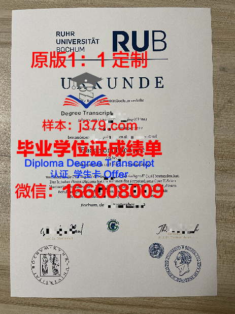 波鸿大学博士毕业证:一份国际认可的学术荣耀