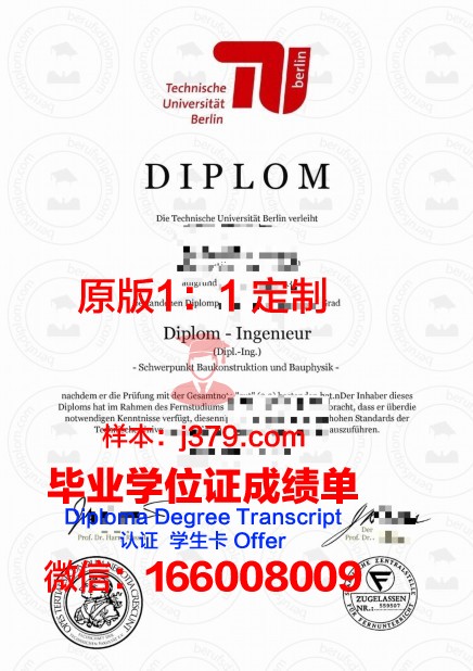 柏林自由大学毕业证原件