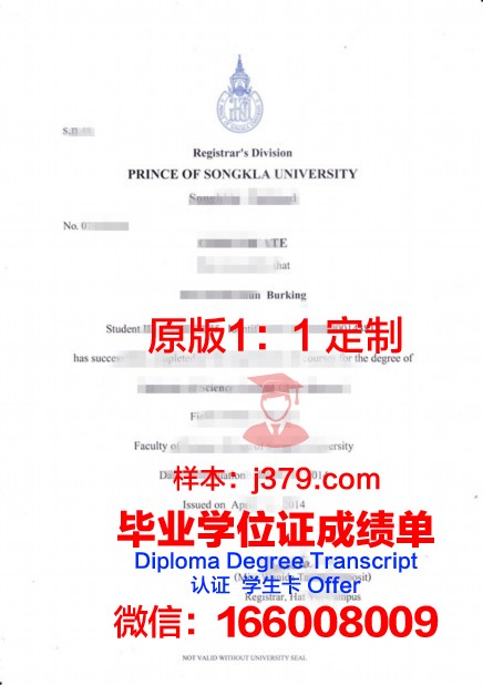 泰国理工学院毕业学位
