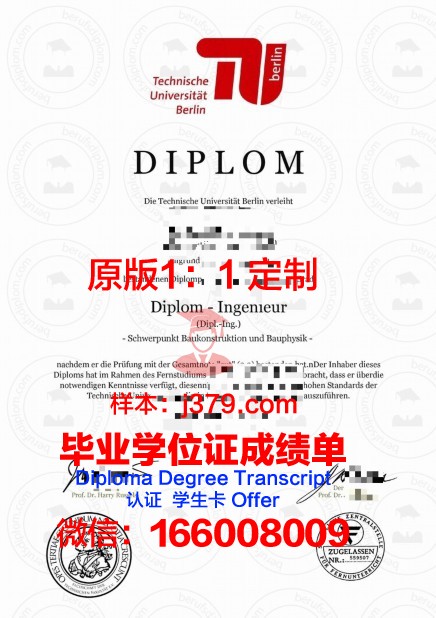 柏林自由大学毕业文凭