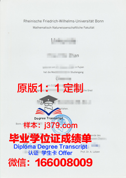 波恩大学毕业证图片University of Bonn Diploma