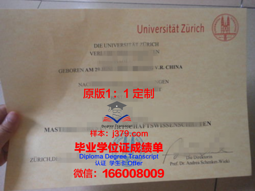 瑞士苏黎世大学新华都商学院毕业文凭