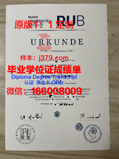 波鸿大学毕业证高清图(波鸿大学在哪个城市)