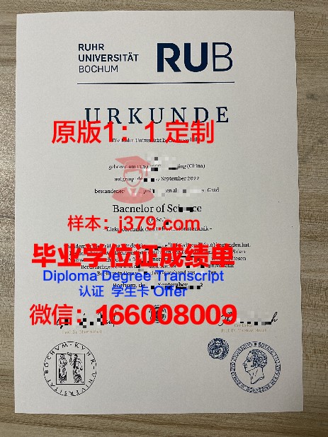 波鸿大学证书成绩单
