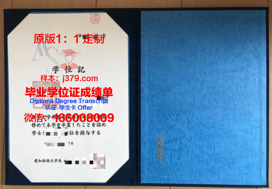 爱知商务专门学校毕业证书图片模板