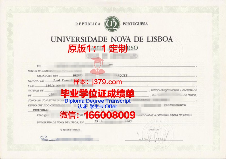 里斯本理工学院成绩单:一份充满骄傲的学术证明