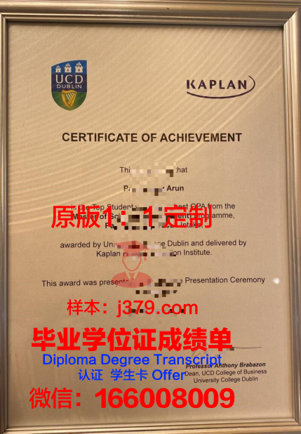 都柏林大学学院diploma证书(都柏林大学条件offer)